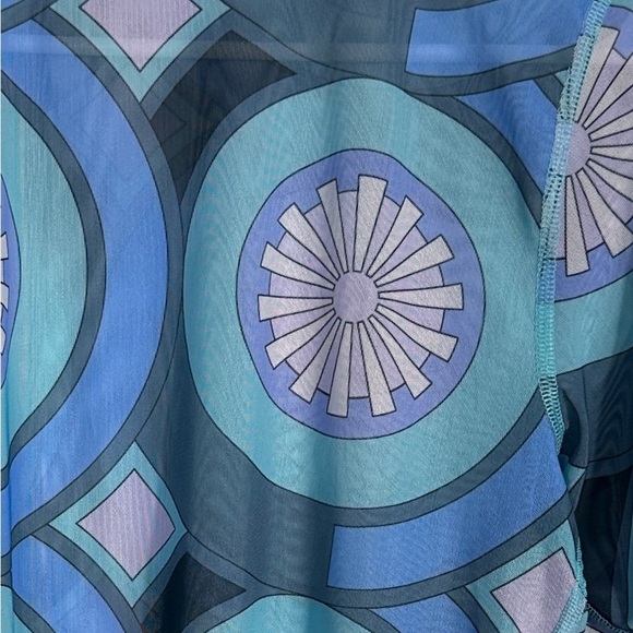 Puma x Palomo tight longsleeve mesh shirt, rubber label at hem, mock neck, sz. S - Picture 2 of 11